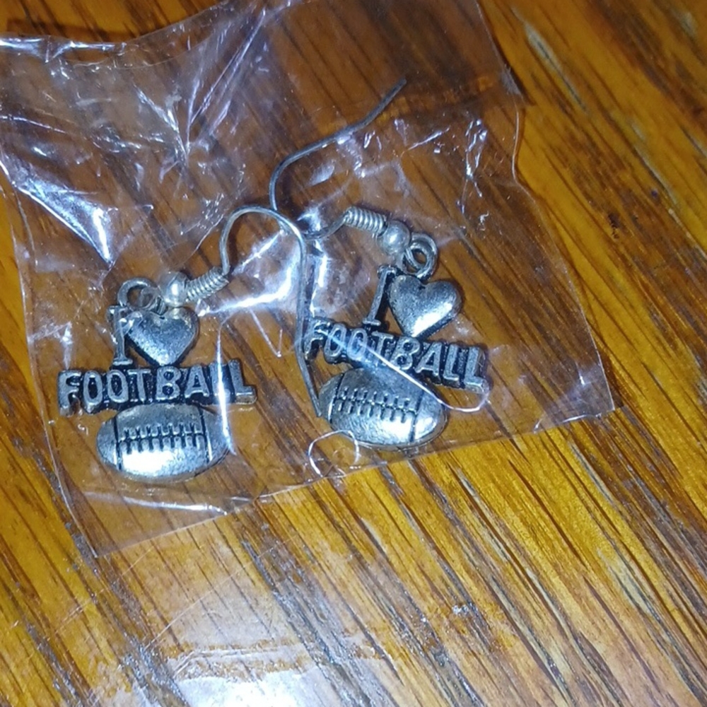I love football earrings